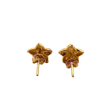 Petite Floral Earrings 22K Gold