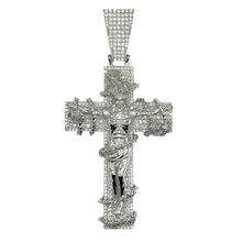 VVS Moissanite Majestic Jesus Pendant with Roses – Silver 925