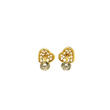 Double-Sided Heart Earrings – 14K Gold
