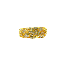 VVS Moissanite Piet Piet Ring – Small Size | Silver 925 Gold Plated (Flexible)