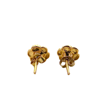 Rose Solitaire Earrings 14K Gold