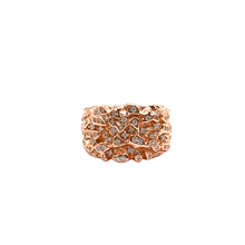 VVS Moissanite Piet Piet Ring – Mid Size | Silver 925 Gold Plated / Rose Gold Plated (Flexible)