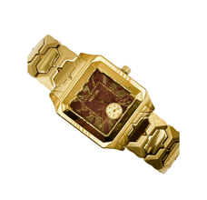 Sehgal Marbleous Watch - Ruby Brown - Gold Plated