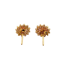 Sunburst Halo Earrings 14K Gold