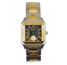 Sehgal Marbleous Watch - Black Marble - Two-Tone Gold Plated