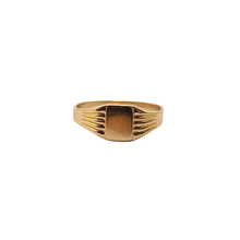 Diamond Cut Signet Baby Ring 14K Gold