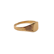 Diamond Cut Signet Baby Ring 14K Gold
