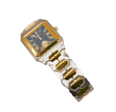Sehgal Marbleous Watch - Black Marble - Two-Tone Gold Plated