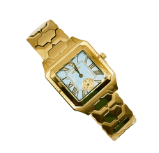 Sehgal Marbleous Watch - Dubai Blue - Gold Plated