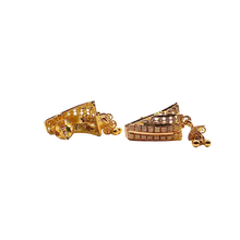 Filigree Drop Earrings 22K Gold