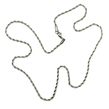 Rope Chain 60cm / 3mm - Whitegold Tone Rhodium-Plated