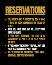 Black Friday Reservations!