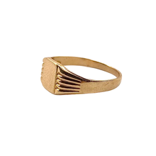 Diamond Cut Signet Baby Ring 14K Gold