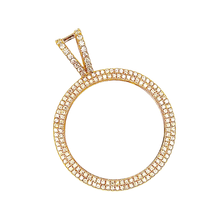 VVS Moissanite Double Row Photo Pendant – Silver 925 & Silver 925 Gold Plated