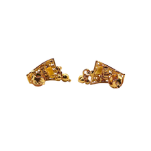 Filigree Heart Earrings 22K Gold