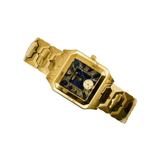 Sehgal Marbleous Watch - Black Marble - Gold Plated