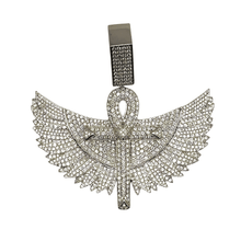 VVS Moissanite Angel Ankh Pendant with Wings – Silver 925