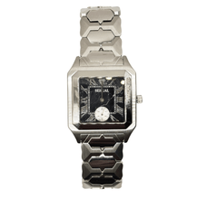 Sehgal Marbleous Watch - Black Marble - White Gold Plated