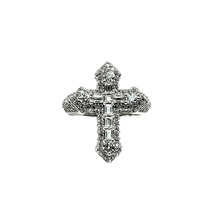 VVS Moissanite Baguette Cross Ring - Silver 925