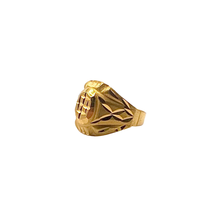 Diamond Cut Signet Baby Ring 14K Gold