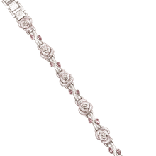 VVS Moissanite Pink Roses by Sehgal – Patented Bracelet – 925 Sterling Silver