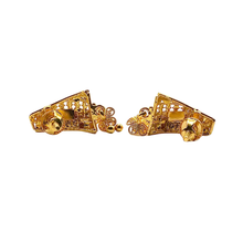 Filigree Drop Earrings 22K Gold