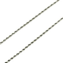 Rope Chain 60cm / 3mm - Whitegold Tone Rhodium-Plated