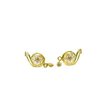 Peacock Earrings – 14 Carat Gold