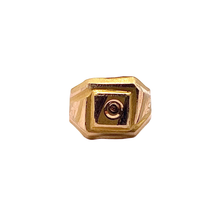 Diamond Cut Square Baby Ring 14K Gold