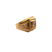Diamond Cut Square Baby Ring 14K Gold