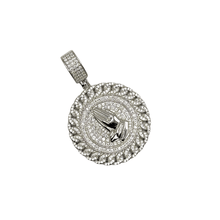 VVS Moissanite Praying Hands Pendant – Silver 925