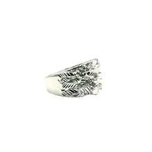 Mid-Size Piet Piet Ring – Silver 925 with Diamond Cuts (Flexible Size)