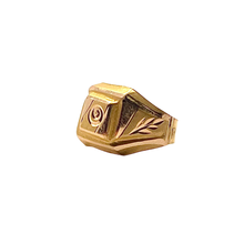 Diamond Cut Square Baby Ring 14K Gold
