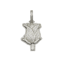 VVS Moissanite Solid Rose Pendant – Silver 925