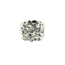 Large Piet Piet Ring – Silver 925 with Diamond Cuts