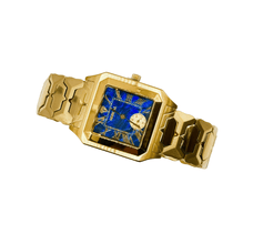 Sehgal Marbleous Watch - Royal Blue Marble - Gold plated