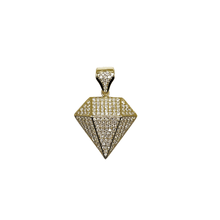 VVS Moissanite Diamond-Shaped Pendant – Silver 925 – Gold Plated
