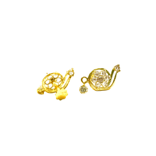 Peacock Earrings – 14 Carat Gold