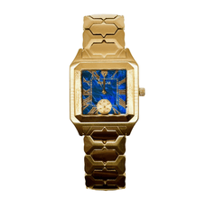 Sehgal Marbleous Watch - Royal Blue Marble - Rose Gold plated