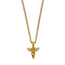 Deluxe Cuban Chain with Angel Pendant – 14K Gold – 45cm / 2mm