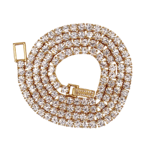 VVS Moissanite Tennis Chain – 4mm – Silver 925 (Gold Plated)