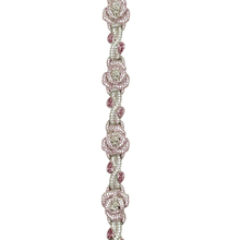 VVS Moissanite Pink Roses by Sehgal – Patented Bracelet – 925 Sterling Silver