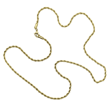 Rope Chain 60cm / 3mm - Gold Tone Rhodium-Plated