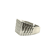 3.2ct VVS Moissanite Champions Ring  – Silver 925 with Rolex-Link Sides (Flexible-Size)