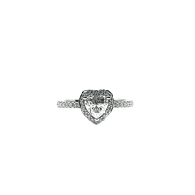 VVS Moissanite 1.2ct Heart Ring with Heart-Shaped Center Stone – Silver 925