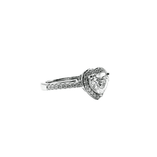 VVS Moissanite 1.2ct Heart Ring with Heart-Shaped Center Stone – Silver 925