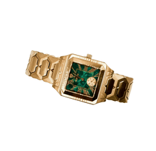 Sehgal Marbleous Watch - Emerald Green - Rose Gold plated