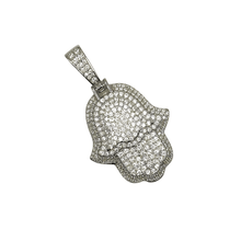 S / L VVS Moissanite Hamsa Hand Pendant - Silver 925