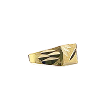 Diamond Cut Signet Baby Ring 14K Gold