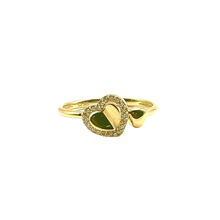 Double Heart 3D Ladies Ring – 14K Gold